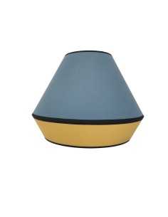 Suspension bicolore gris bleu/moutarde