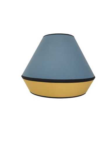 Suspension bicolore gris bleu/moutarde