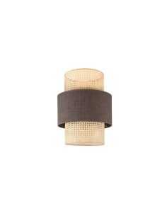 Suspension cylindre double extérieur coton, intérieur canage