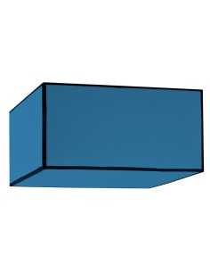 Suspension roméo carrée bleu vif