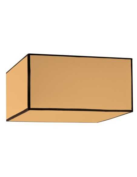 Suspension roméo carrée jaune vif