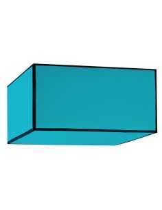 Suspension roméo carrée turquoise