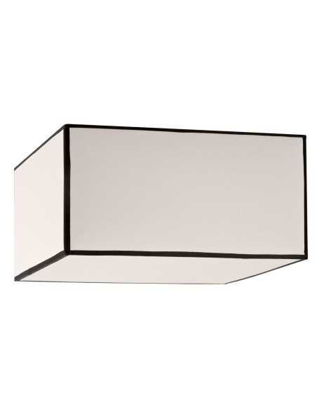 Suspension roméo carrée blanc cassé