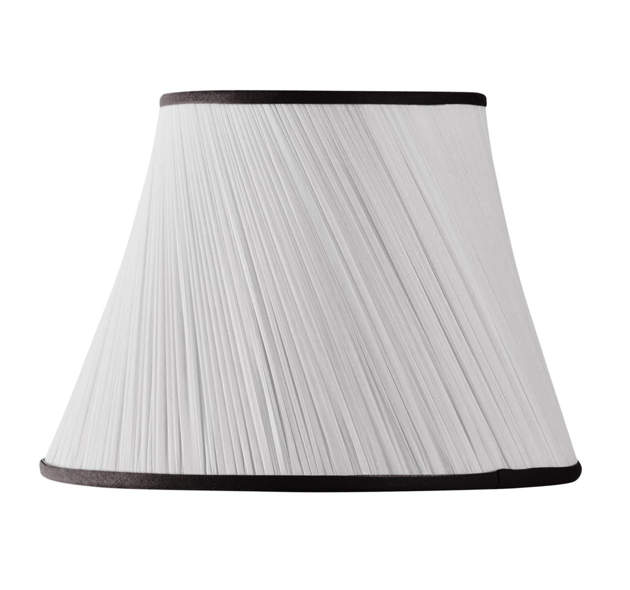 Abat-jour plissé forme biais mousseline