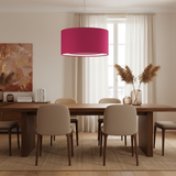 Abat-jour cylindrique framboise en suspension