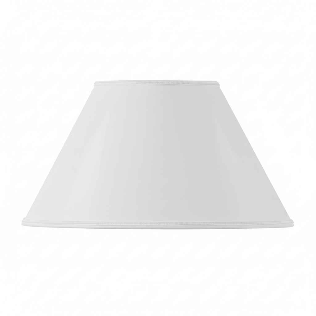 Abat-jour lackfolie blanc galon ton sur ton