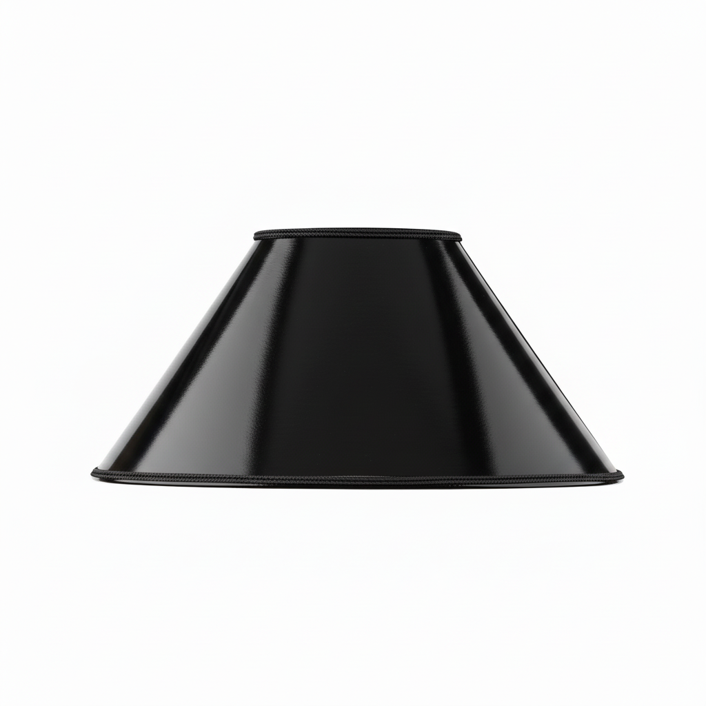 Abat-jour lackfolie noir galon ton sur ton