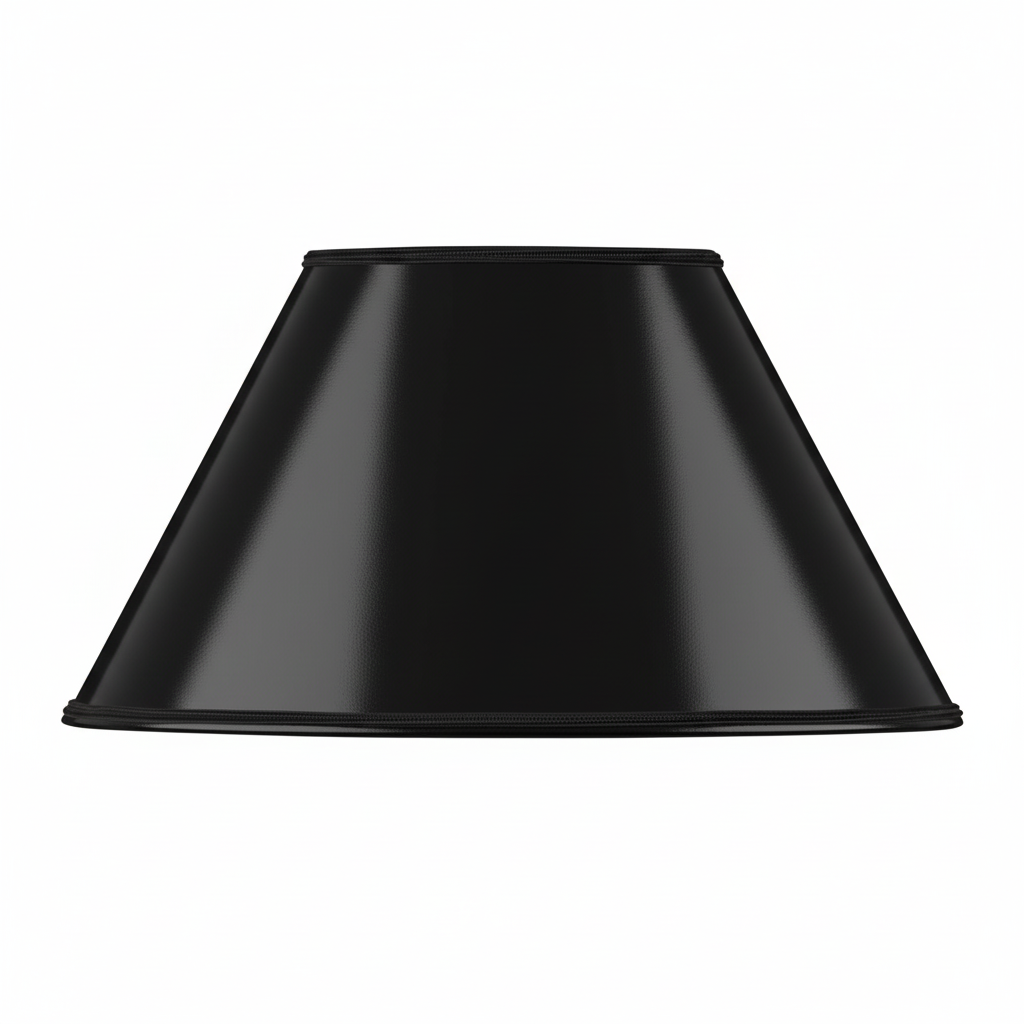 Abat-jour lackfolie noir galon ton sur ton