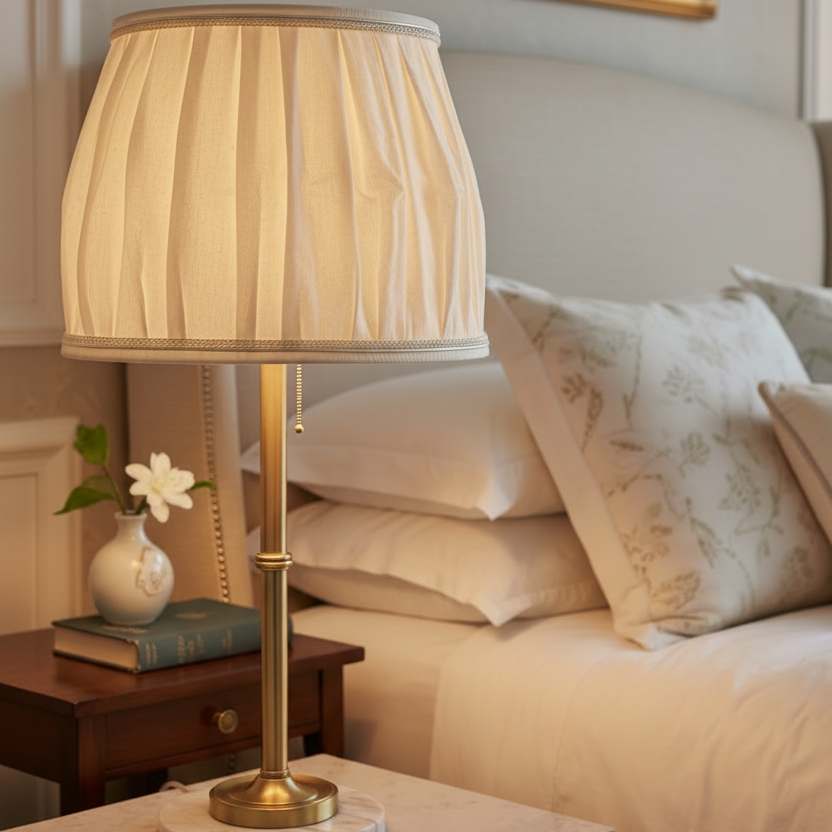 Abat-jour plissé main