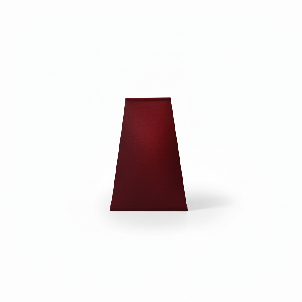 Abat-jour pyramide bordeaux ton sur ton