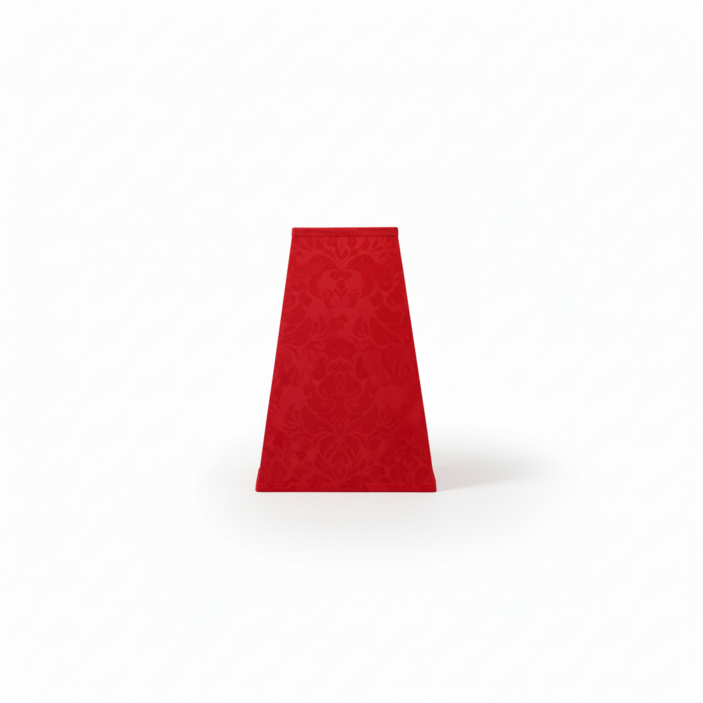 Abat-jour pyramide rouge vif ton sur ton