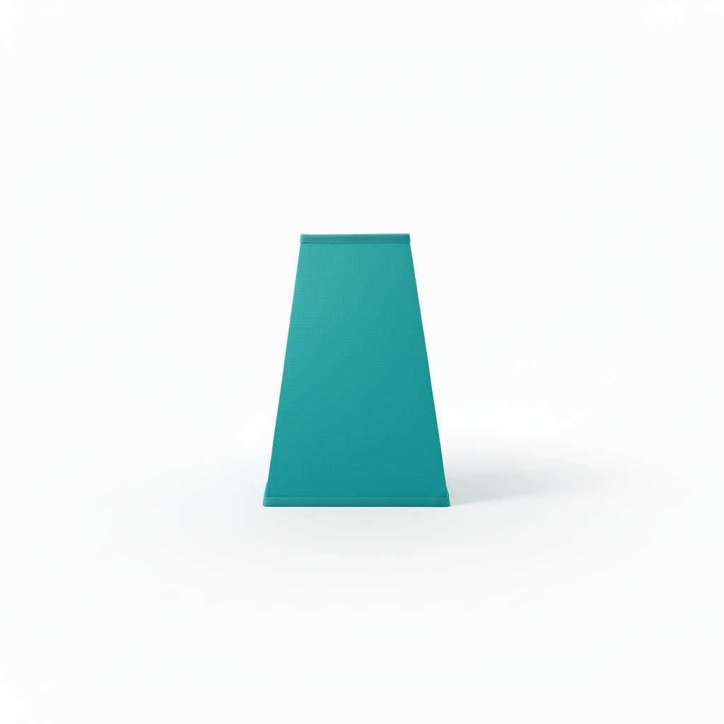 Abat-jour pyramide turquoise ton sur ton