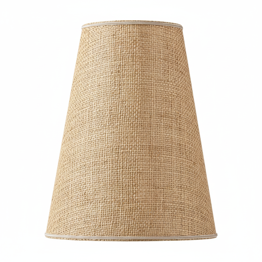 Abat-jour raphia naturel ton sur ton