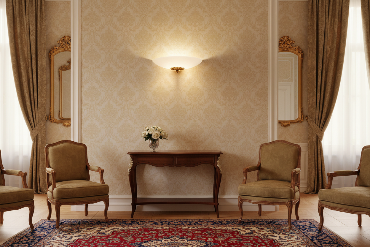 Ambiance applique murale bronze et vasque opale