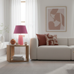 Ambiance contemporaine abat-jour rose