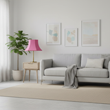 Ambiance contemporaine avec abat-jour rose