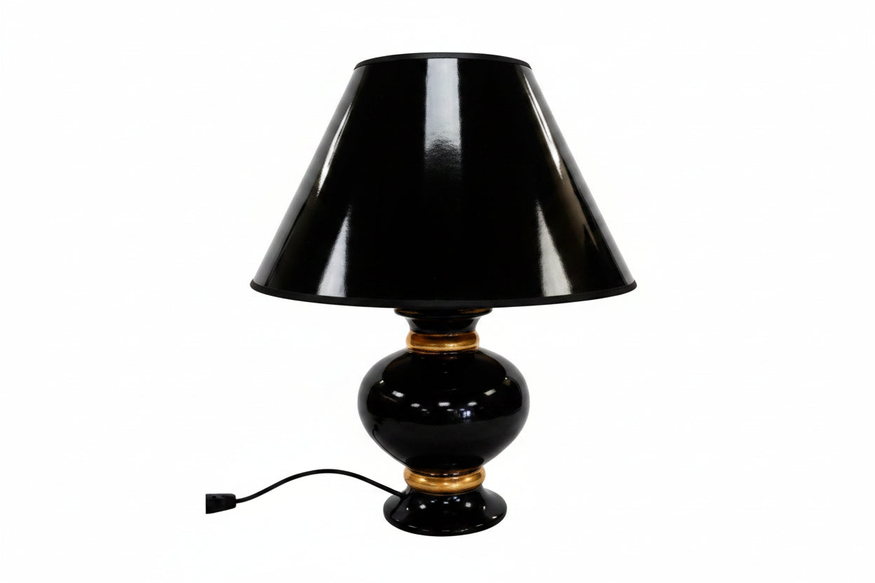 Lampe à poser céramique noir moyen modèle fabrication française