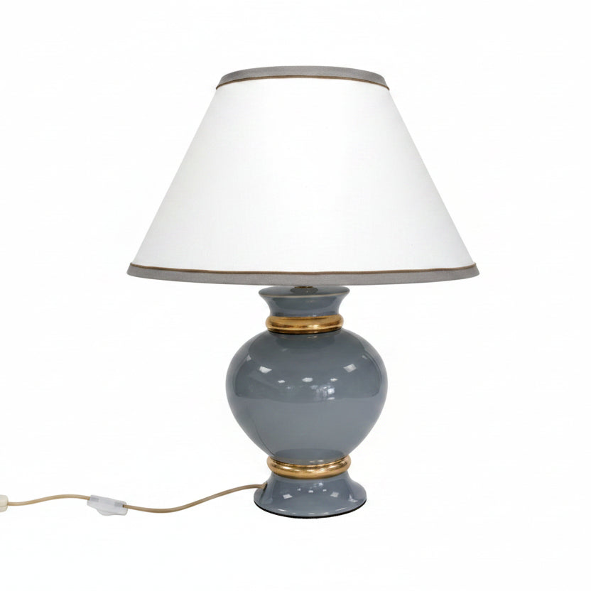 Lampe à poser céramique gris/bleuté moyen modèle fabrication française