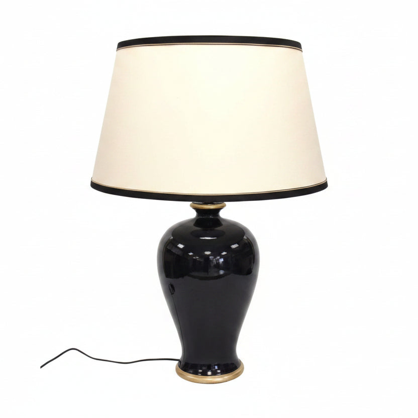 Lampe à poser céramique noir grand modèle fabrication française