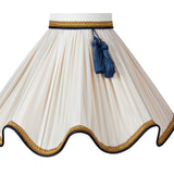 Abat-jour plissé forme ondulé à col